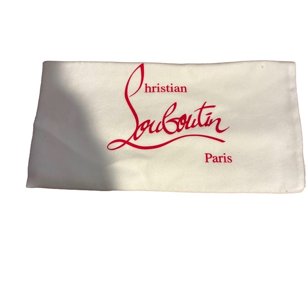 Christian Louboutin Cream Dust Bag with Red Logo